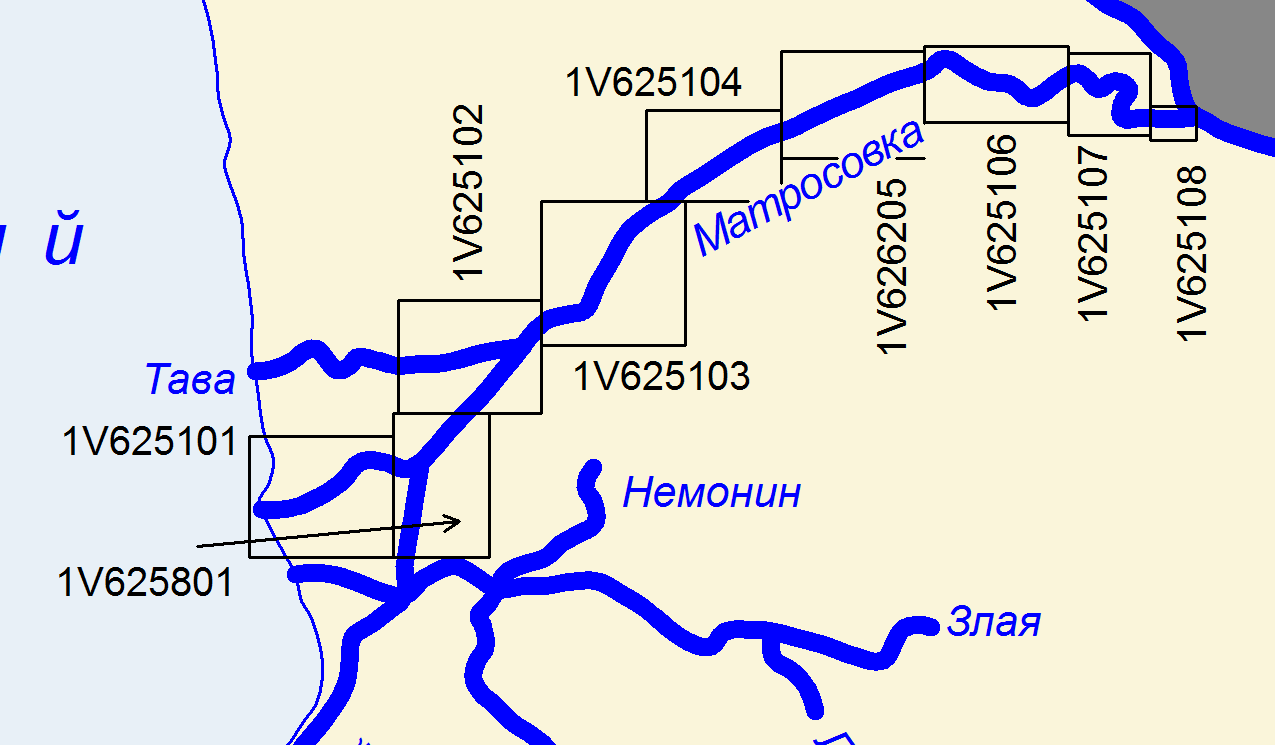 Карта глубин реки преголя