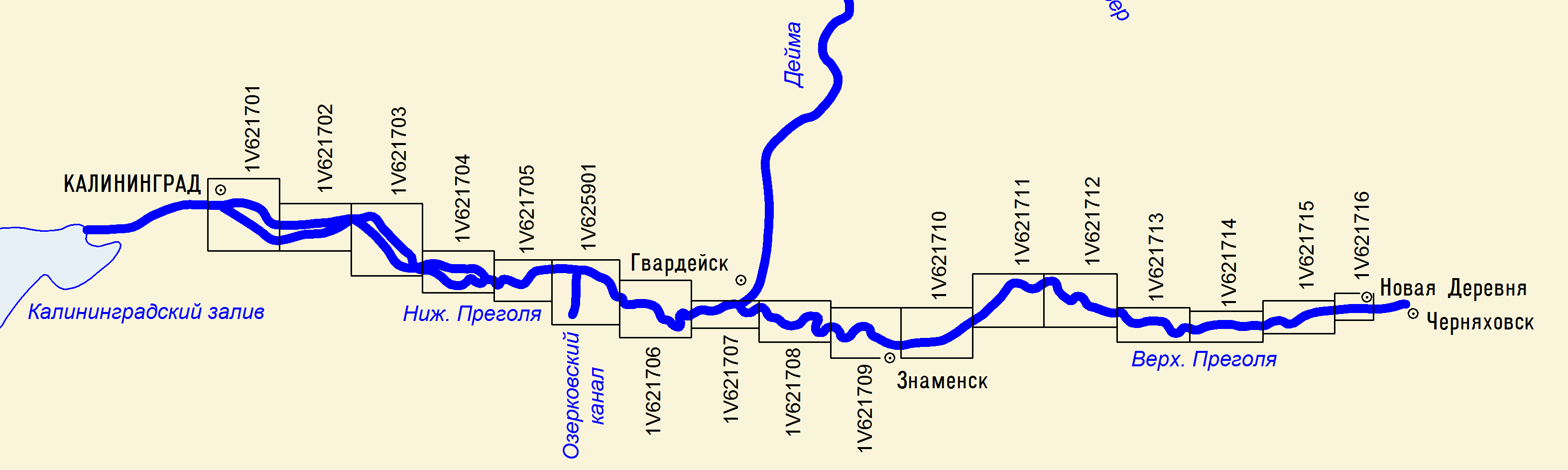 Карта озер и рек калининградской области