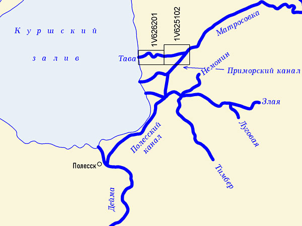 Карта водных ресурсов калининградской области