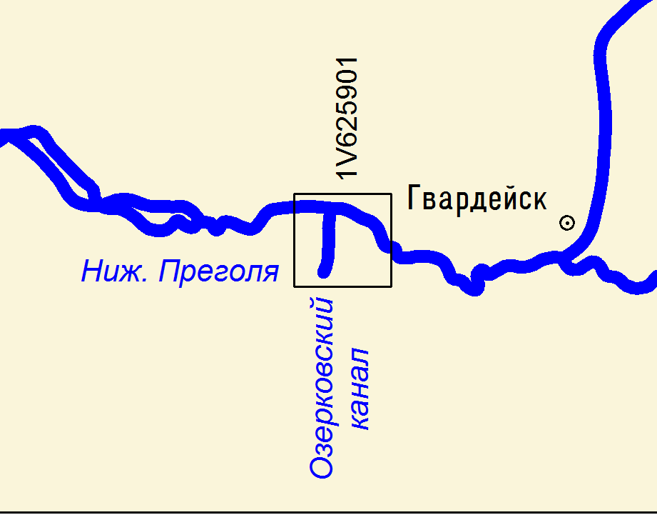 Карта глубин реки неман