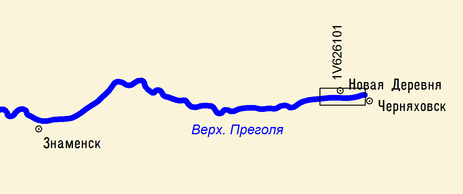 Карта глубин реки преголя